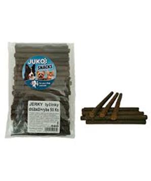 Levně Jerky tyčinky Drůbeží & ryba JUKO Snacks 50ks