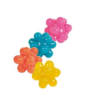 Levně Ježaté kuličky mechová guma 3,5 cm 4 ks