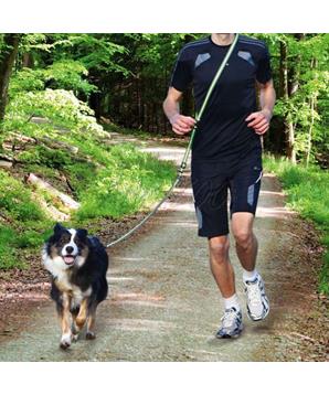 Jogging vodítko šedo/zelené