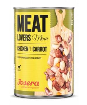 Levně Josera Dog konz.Meat Lovers Menu Chick.with Carrot 400g