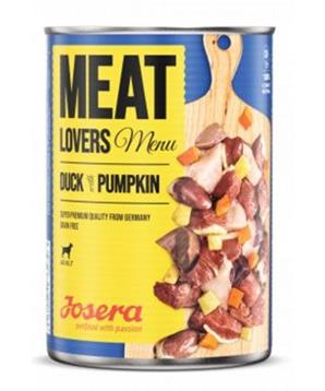 Levně Josera Dog konz.Meat Lovers Menu Duck with Pumpk. 400g