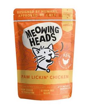 Levně Kapsička MEOWING HEADS Paw Lickin’ Chicken 100 g