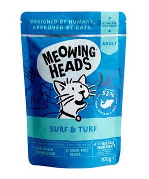 Levně Kapsička MEOWING HEADS Surf & Turf 100 g