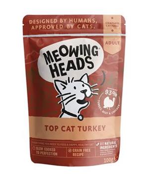 Levně Kapsička MEOWING HEADS Top Cat Turkey 100 g