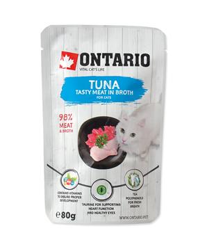Levně Kapsička ONTARIO Cat Tuna in Broth 80 g