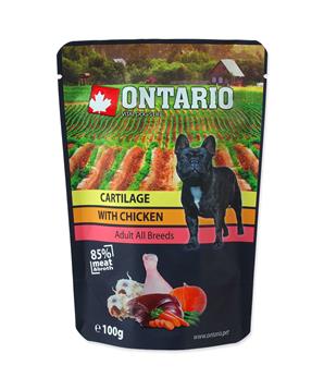 Levně Kapsička ONTARIO Dog Cartilage with Chicken in Broth 100 g