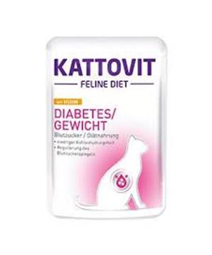 Levně Kattovit Cat Diabetes/Gewicht kuře kapsa 85g