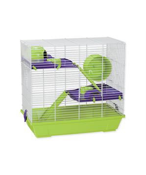 Levně Klec SMALL ANIMAL Jakub bílo-zelená s výbavou 1 ks
