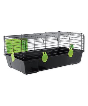 Levně Klec SMALL ANIMAL Matěj černá se zelenou výbavou 1 ks