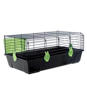 Levně Klec SMALL ANIMAL Michal černá se zelenou výbavou 1 ks