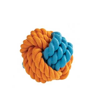 Levně Kombinovaný Monty míč přírodní guma a bavlna KIDDOG modro/oranžová 8 cm