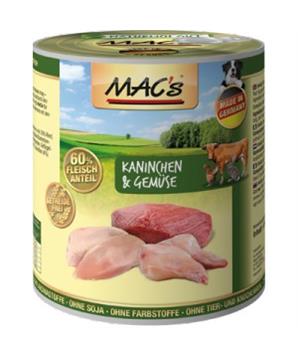Levně Konz. MACs Dog KRÁLÍK a ZELENINA 800 g