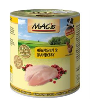 Levně Konz. MACs Dog KUŘE a BRUSINKA 400 g