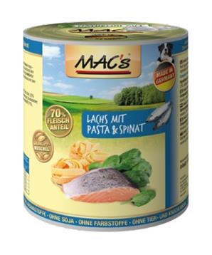 Levně Konz. MACs Dog LOSOS s těstovinami a špenátem 400 g