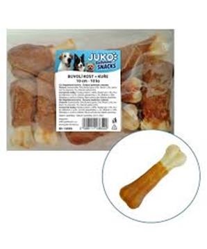 Levně Kost buvolí s kuřecím masem JUKO Snacks 10 cm 10 cm (10 ks)