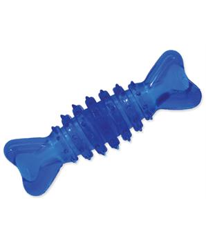 Levně Hračka DOG FANTASY kost gumová s bodlinkami 12 cm Oranžová