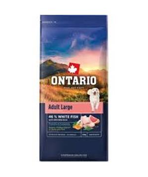 Levně Krmivo Ontario Adult Large Fish & Brown Rice 12 kg
