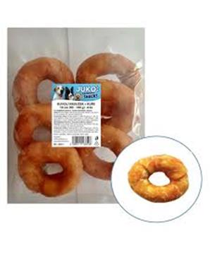 Levně Kroužek buvolí obalený kuřecím masem JUKO Snacks 10 cm (6 ks)