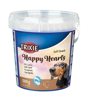 Levně Soft Snack Happy Hearts - srdíčka jehněčí s rýží,kyblík 500 g