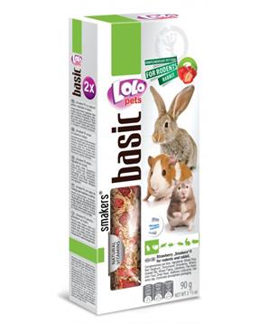 Levně LOLO SMAKERS 2 klasy jahodové pro hlodavce 90 g
