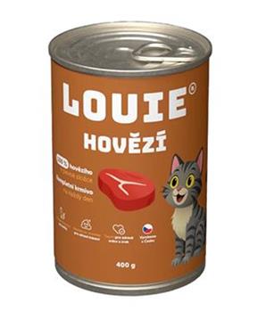 Levně Louie Cat konz. Hovězí s prebiotiky 400g