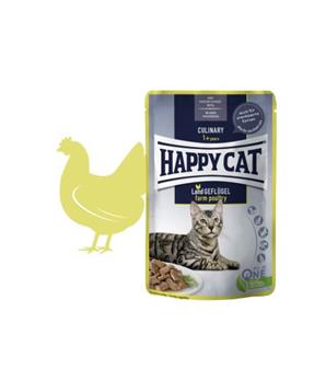 Levně Happy Cat MEAT IN SAUCE Culinary Land-Geflügel 85 g