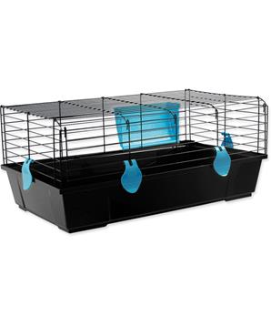 Levně Klec SMALL ANIMAL Matěj černá s modrou výbavou 1 ks