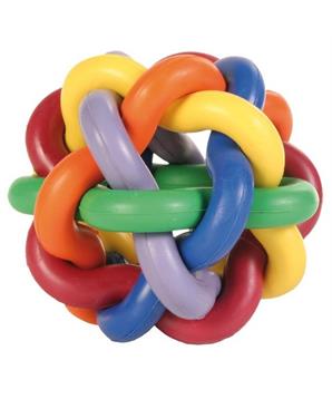 Míč tvrdá guma uzlíkový velký10cm