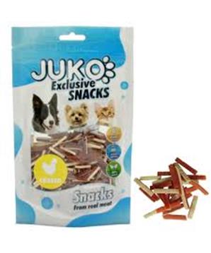 Levně Mini Chicken, Liver & Fish Stick JUKO Snacks 70g