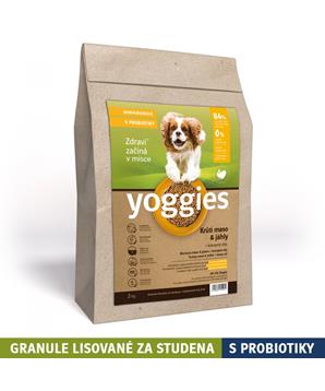 MINIGRANULE Monoproteinové Yoggies s krůtím masem a jáhly, lisované za studena s probiotiky