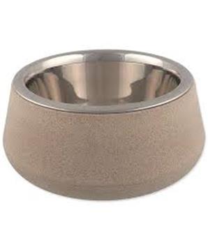 Levně Miska Dog Fantasy nerez EcoStyle béžová 14cm /480ml