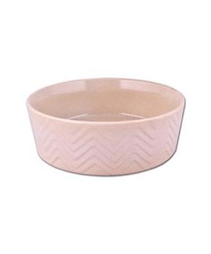 Levně Miska keramická Zig Zag 18cm písková 1,2l
