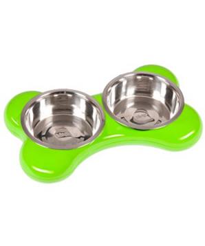 Levně Karlie-Flamingo Miska nerez KOST 2x1500ml/49x30x10/zelená