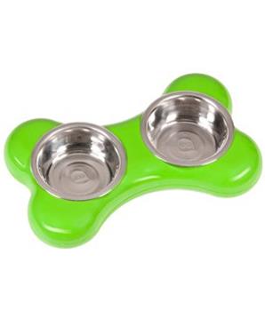 Levně Karlie Miska nerez KOST 2x400ml/36x22x8cm/zelená