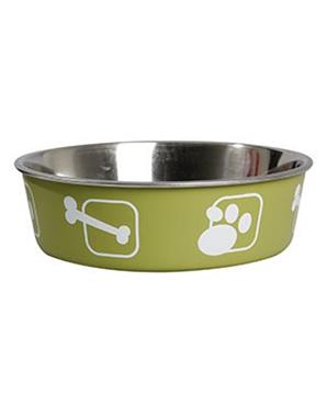 Levně Karlie Miska nerezová s plastovým opláštěním zelená 21,5cm 1500ml
