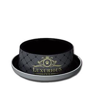 Levně Miska plast LUXURIOUS černá 210 ml
