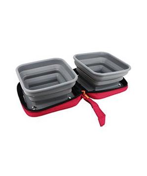 Levně Miska skládací 2v1 BIVOUAK Zolux 2x700ml červená
