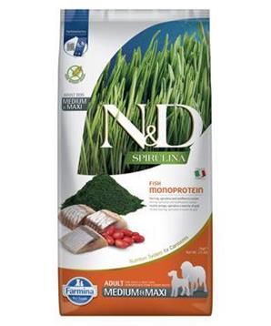 N&D SPIRULINA DOG Adult M/L Herring & Wolfberry