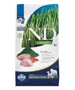 N&D SPIRULINA DOG Adult M/L Lamb & Wolfberry