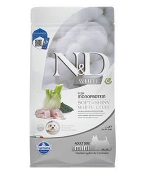 N&D WHITE DOG Adult Mini Sea Bass&Spirulina&Fenn