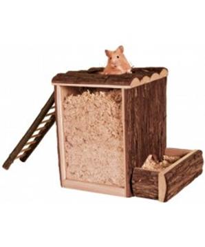 Levně Natural Living domeček a hrací věž s žebříkem 25x24x20 cm