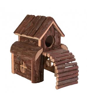 Levně Natural Living dřevěný domek dvoupatrový FINN 13x20x20 cm