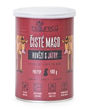 Levně NATURECA konz. hovězí s játry pro psy 400g