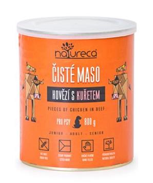 Levně NATURECA konz. hovězí s kuřetem pro psy 800g
