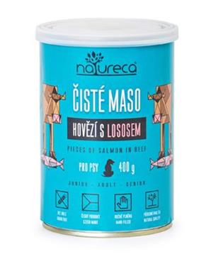 Levně NATURECA konz. hovězí s lososem pro psy 400g