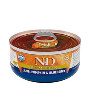 N&D CAT PUMPKIN Adult Lamb & Blueberry 70g + 1 zdarma