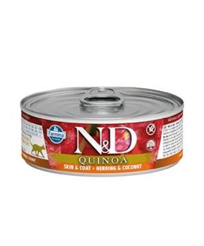 Levně N&D CAT QUINOA Herring & Coconut 80 g