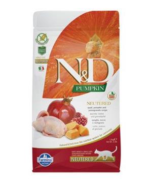 Levně N&D GF Pumpkin CAT NEUTERED Quail & Pomegranate 1,5 kg