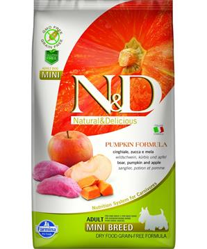 N&D GF Pumpkin DOG Adult Mini Boar & Apple