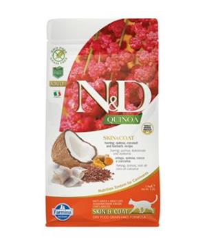 Levně N&D GF Quinoa CAT Skin&Coat Herring & Coconut 1,5 kg